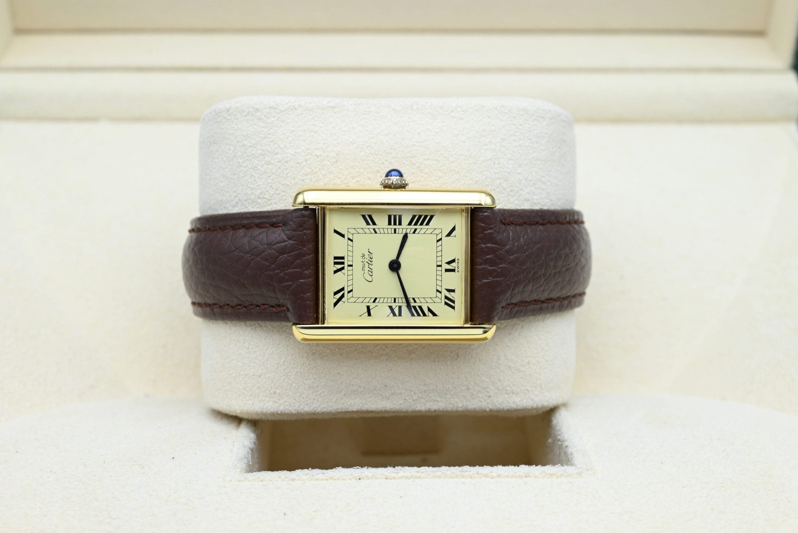 Cartier Tank Vermeil Year 1980 (Box & Papers) - Image 5